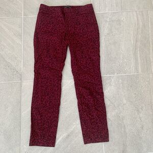Banana Republic Women Sloan Pants 04 Cheetah Print Grunge Rock Festival Straight